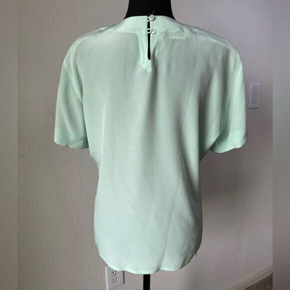 Vtg Escada Margaretha Ley 100% Silk Mint Green Blouse Top Sz 36 (US 6) Career - Picture 3 of 5